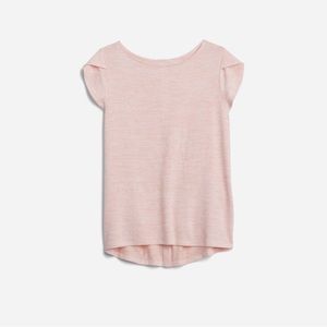 Market and Spruce, bravyen button back detail knit top. Pink with white stripes.